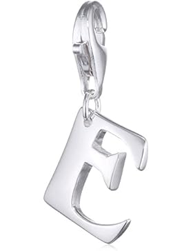 SilberDream 925 Sterling Silber Charm Buchstabe E Silber Anhänger für Armband Kette Ohrring FC70E