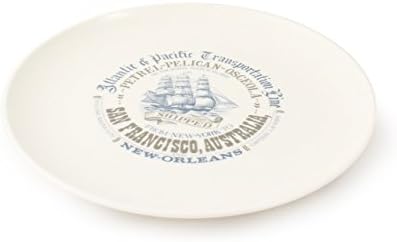 CASA BRUNO Dessert plate 21 cm round, white, Decor Clipper set of 2