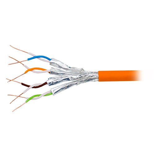 HB Digital Netzwerkkabel LAN Verlegekabel cabel 500m cat 7 Kupfer S/FTP PIMF LSZH Halogenfrei orange RoHS-compliant cat. 7 AWG 23/1 - 3