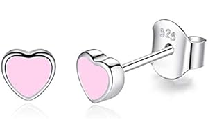 Gold Gala Pendientes pequeños de Plata de ley 925 para Mujeres y Niña