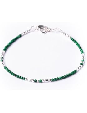 81stgeneration Neu Sterling Silber 925 echte grüne kleine Malachit Armband