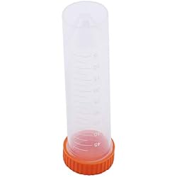 Beiswin 50pcs 50ml microtubes de centrifugeuse à fond plat en plastique bouchons de test de chimie bouchons pour le laboratoire d'école