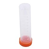 Beiswin 50pcs 50ml microtubes de centrifugeuse à fond plat en plastique bouchons de test de chimie bouchons pour le laboratoire d'école