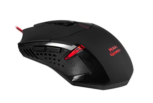 Mars Gaming MCP1 - Combo Gaming de Teclado y Rat  n  12 Teclas Multimedia  Iluminaci  n led roja  Teclas Gaming Rojo  Layout ES  Sensor   ptico 2800 dpi  6 Botones Gaming 