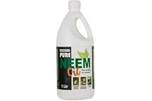 Chipku Pure Cold Pressed, Water Soluble neem Oil for Spray on Plants and Garden (1 LTR) |Brown|