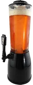 Home-Cart Beer Tower, Beer Dispenser with Ice Container Tube, 2.5 Liter, Transparent Color.