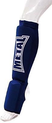 METAL BOXE Protège-tibias/pieds Bleu Taille XXS