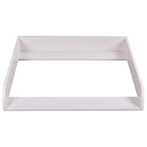 Preisvergleich Produktbild COSTWAY Baby Wickeltischaufsatz Wickelauflage Wickeltisch Kids Wickelaufsatz für Kommode 90x77,5x12,5cm (Weiss)