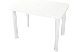 VIDAXL Table de jardin Blanc 101 x 68 x 72 cm Plastique