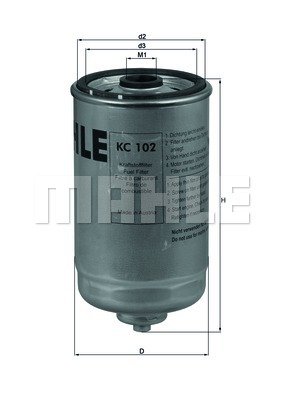 Knecht KC102 Filtre à carburant