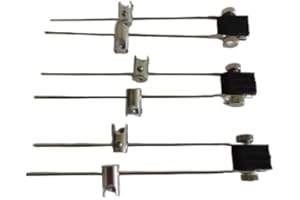 Lichtidee 3 x Stabspot Lampenhalter für Seilsystem 125mm schwarz12 Volt Led oder Halogen Seilspots Seilsystem