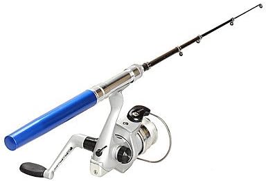 Mini Aluminum Pocket Pen Fishing Rod Pole Reel Golden Rotate Speed Ratio 5.11 Fishing reel Golden Fibre glas
