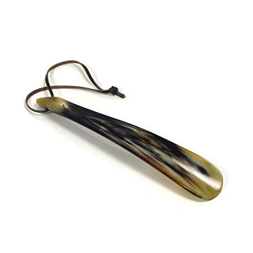 abbeyhorn Calzador Punta Real Cuerno Zapato cuerno con CUERO TANGA - 16 inch