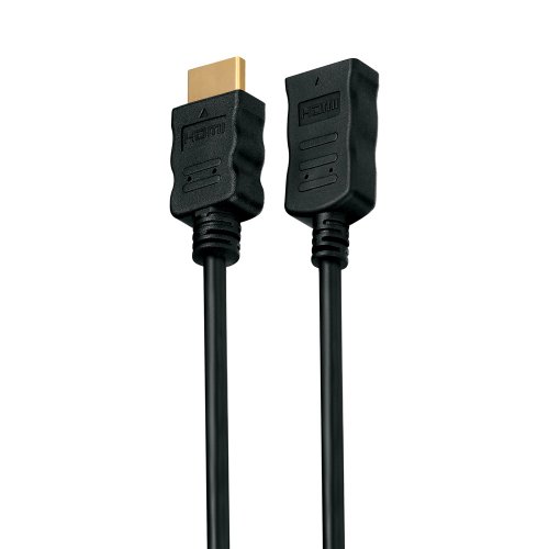 Sentivus ® HDMI Verlängerung 1m Kabel | High Speed + Ethernet, Full HD, ARC, 3D, CEC, 2-fach geschirmt | Verlängerungskabel, schwarz, 1 Meter - 2
