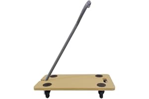 Unibos 200kg Heavy Duty Anti Slip Hand Dolly Trolley Cart Furniture Moving Wooden Platform Mover with 76cm Long Handle Perfect For Home, Workplace Or Professional Removals Use