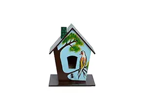 Beautiful Bird House Nest Box for Sparrow and Garden Birds Wood Bird Nest Garden Outdoor Decor for Attracting Birds Multi Colour