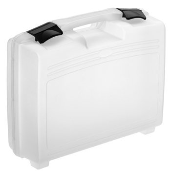 Kunststoffkoffer leer in transparent, Außenmaß: 370x307x121 mm - 4