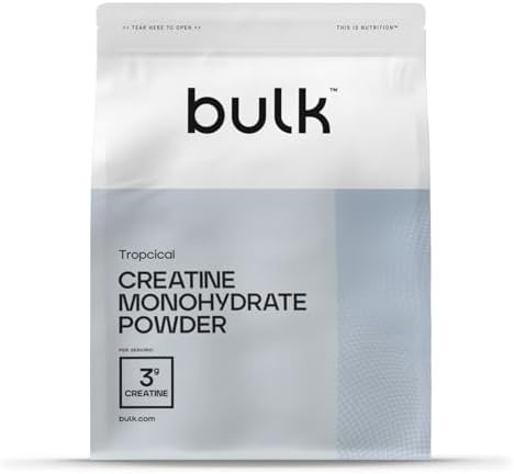 Bulk Creatina Monoidrato Polvere 500 g | 147 porzioni | Creatina micronizzata pura | Tropicale | Vegano e Halal | Ideale per fitness, allenamento e palestra | Si scioglie facilmente