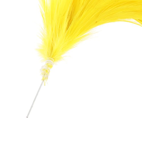 Gazechimp Echt Huhn Feder Feindrähtig für Basteln Kopfbedeckungen Kostüm Deko Gelb - 8
