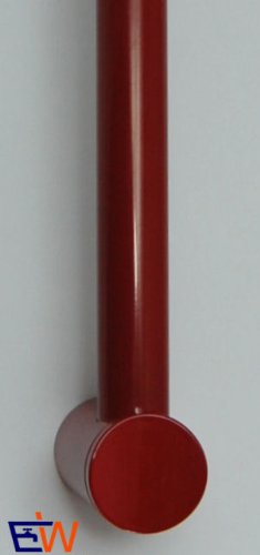 tecuro Brausestange Wandstange – rot (RAL 3003) – 960 mm – mit variabler Wandkonsole - 2