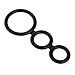 Produktbild ECMQS Drei Schwanz Silikon Erwachsene Männlich Verzögern Penis Ring Sex Spielzeuge Ejakulation Verfrüht (Schwarz)