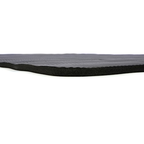 Yoga-Matte extra-dick extra-breit XXL Gymnastikmatte Fitnessmatte Pilates-Matte mit Tragegurt 190 x 102 x 1,5 cm schwarz - 3