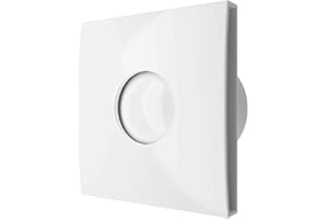 RASMACOR Ventilateur Extracteur de salle de bain 12 W d'air | Vacuum V-3 | Ultra silencieux (34 db) | Faible consommation (15 W) | Valve anti-moustiquaire intégrée |