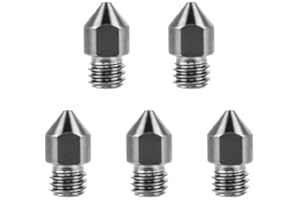 Haisheng - Boquilla extrusora de 5 piezas 3D para impresora 3D, boquillas de extrusora, 0,4 mm, 1,75 mm, boquillas de impresora 3D, resistentes a altas temperaturas, para MK8 Makerbot Creality CR-10