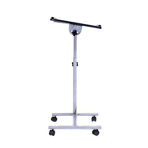 Goplus Laptoptisch höhenverstellbar Betttisch Notebooktisch Beistelltisch Pflegetisch mit Bremsen - 3