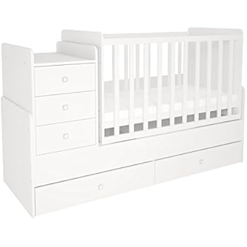 Kidsaw Cot Bed Simple 1100 With Drawer Unit White Amazon Co Uk Baby