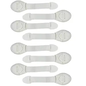 LADWA 8 Pieces Baby Safety & Baby proofing Flexible Nylon Strap Locks for Cabinet and Drawers Doors and Multi-Purpose Use