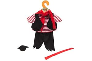 Teddy Tastic Pirate Outfit - Eye-Patch, Bandana, Waist Coat, Shirt - Fits 16" / 40cm Teddy Bears - NEW Make a Bear Outfit