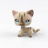 lindo, coleccionable mascotas Pet Shop Juguetes LPS Raras de pie Forma máscara de Gato de Pelo Corto (Elegir su Gato) para niños Regalo 1pc, 468