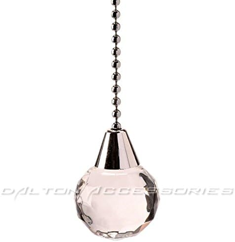 Chrome with Small Crystal Ball Light Pull
