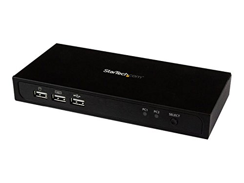 StarTech 2 Port Mini DisplayPort KVM Switch mit USB 2.0 Hub - 2-fach mDP Ultra HD KVM Umschalter mit 4K bei 60Hz