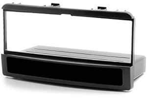 CARAV Kit d'installation de façade d'autoradio 1-DIN pour Ford Fiesta 1995-2001, Focus 1998-2004, Galaxy 2000-06, Mondeo 1996-2003, Cougar, Puma 1998-2002, Escape, Maverick 2000-07, Explorer 1994-2001, Transit 2000-05, Jaguar S-Type 1999-2006, GEELY Otaka 2007-2011 avec poche