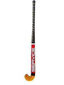BAS Vampire Service Wood Hockey Stick with Leather Grip, Junior Size, Assorted Colours