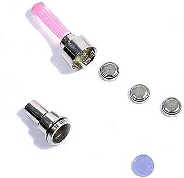 1pcs Modern Motorcycle Car Bicycle Wheel Tire Valve Cap LED Light Lamp Pink