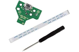 THE TECH DOCTOR Replacement Micro USB Charging Port Adaptor Flex PCB Board for DualShock 4 PS4 Wireless Controller - Comes with Screwdriver - Professional Repair Kit (JDS-011)