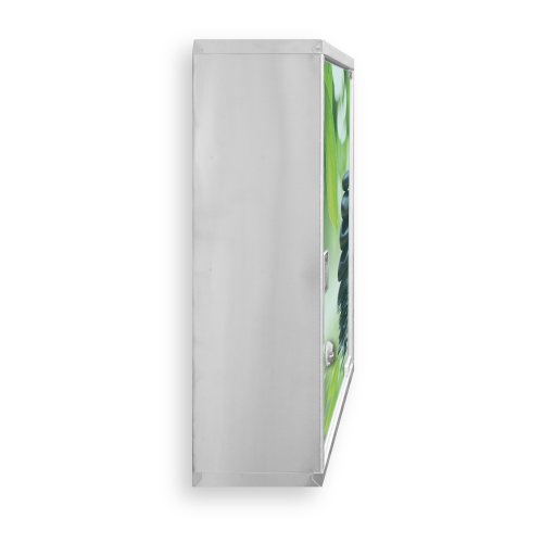 Medizinschrank groß Edelstahl abschließbar 30x45x12cm Arzneischrank Medikamentenschrank Hausapotheke Erste Hilfe Schrank Motiv Steine&Relax - 2