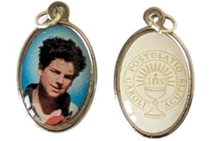 OVUNQUE PROTEGGIMI Medalla Carlo Acutis - Medalla Devocional - Medalla Símbolo Eucaristía, S, Metal, Metal