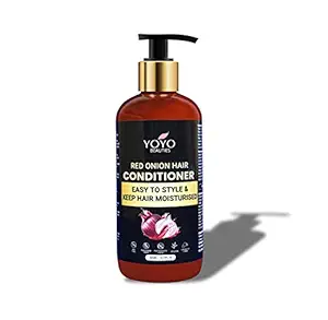 Yoyo Beauties Red Onion Hair Conditioner Protect The Cuticles Keep Hair Moisturized & Easy To Style, Instant Result Suitable For All Hair Type Both Men & Women 10.14 Fl.Oz (Pack Of 1)
