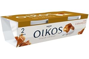 OIKOS Yogur griego 2x110 Danone (Pack de 6 Und.) REFRIGERADO (Yogur griego con caramelo)