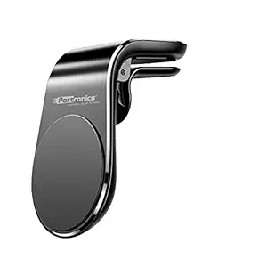 Portronics CAR CLAMP, a Magnetic Air Vent Mobile Holding Mount with Strong Magnetic Holder, 360 Degree Rotation, Easy Mounting Dis-Mounting, Easy Charging (Black)