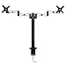 Produktbild vemount Doppel Monitor Halterung Twin Arm Ständer Full Motion LCD LED Computer Desk Mount für zwei Bildschirme bis 68,6 cm mit Tilt Swivel Drehen Funktion 20 kg Kapazität max VESA 100 x 100 Schraubzwinge Base/Tülle Boden
