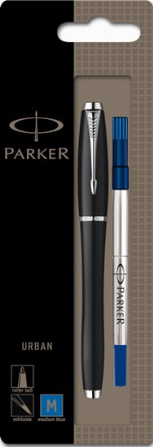 spécification Parker Urban Classic Noir Feutré Stylo Roller Pointe Moyenne (Emballé sous blister)
