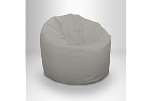 LOFT 25 Ready Steady Bed Puff de Jardín Exterior | Puff para Terraza Exterior e Interiores | Diseño Ergonómico para SoporteCorporal | Resistente al Agua - Perdurable y Cómodo (Silver)