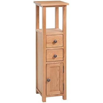 vidaXL Eiche Massiv Badezimmer Hochschrank Badregal Standregal