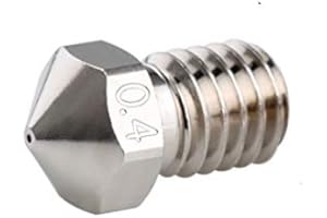 POLISI3D 1pc M6 Plated Copper Nozzle 0.4mm Durable Non-Stick high Performance compatible with 1.75mm Mosquito hotend V6 hotend Titan aero extruder BLV MGN Cube 3D Printer (0.4mm)