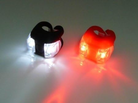 TONGWELL678 LED Bicycle Light VERY BRIGHT BIKE LED LIGHT mount at fork handlebar seat post Red and White FROG LIGHT -Pack 2